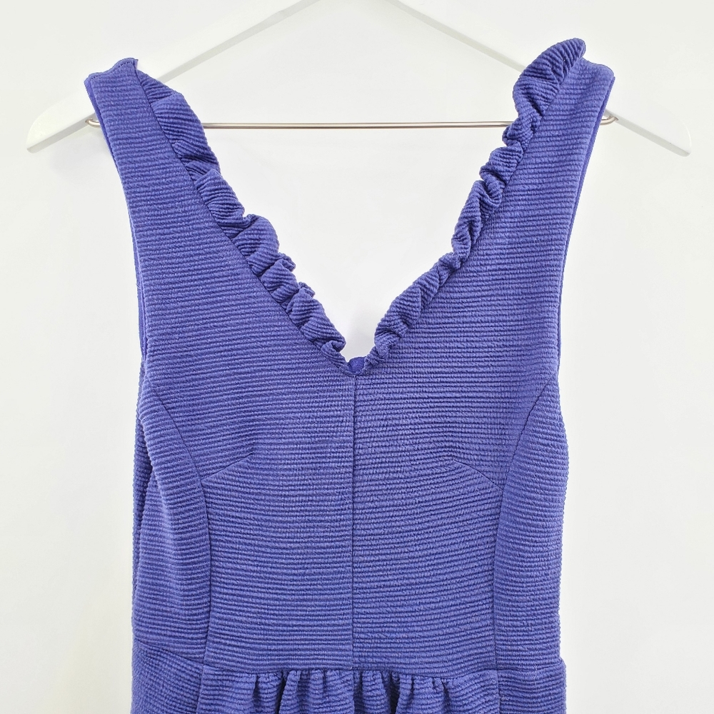 Anthropologie Maeve Ruffles Ottoman Dress Blue - Picture 3 of 9